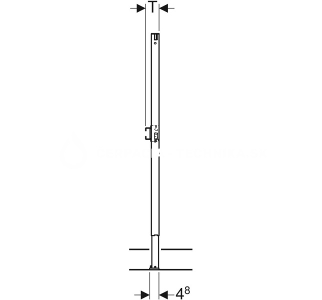 Geberit Duofix pre sprchu a kúpeľňovú vaňu, 98–112 cm, nadomietková nástenná armatúra 111.740.00.1